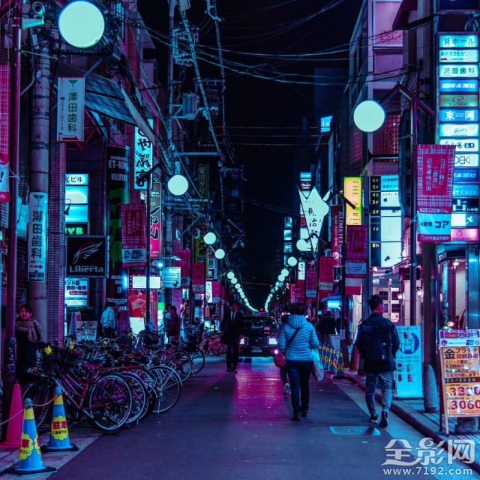 夜幕街道图片 夜幕街道马路图片图1