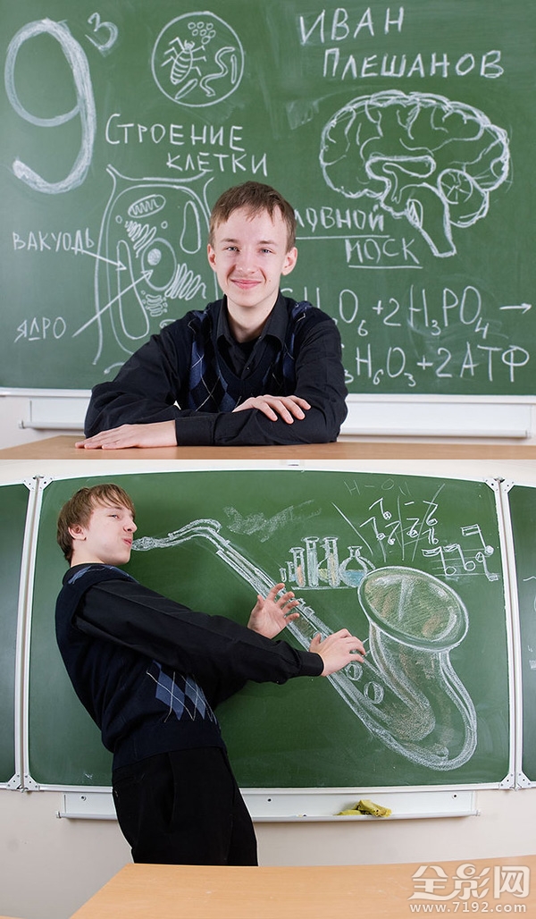 创意黑板画摄影欣赏图片 创意黑板画素材简单