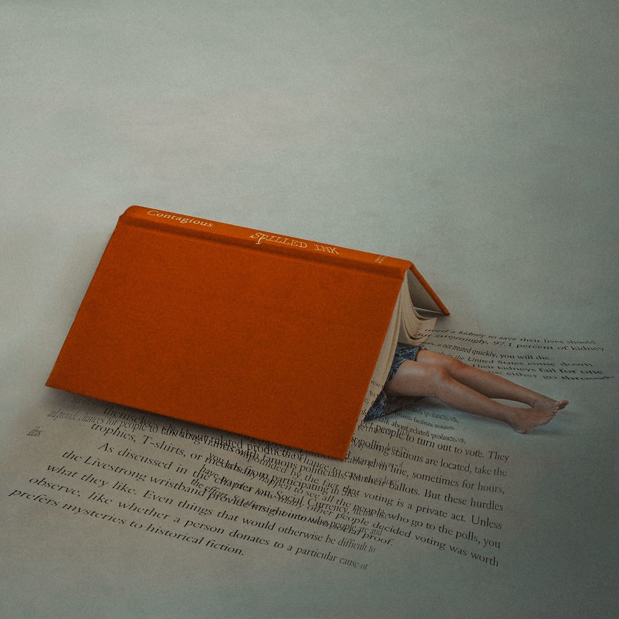 以书为载体的创意画 以书为主题的创意设计